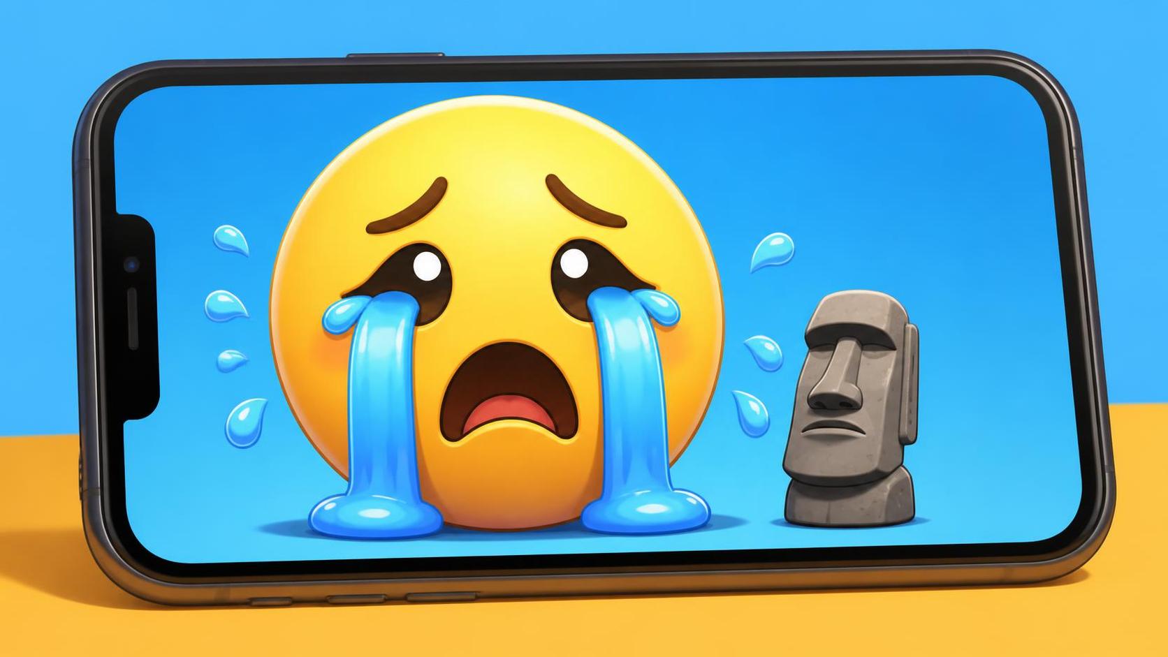 Google Says Crying Emoji Beats Cry-Laugh As Moai Goes Mainstream