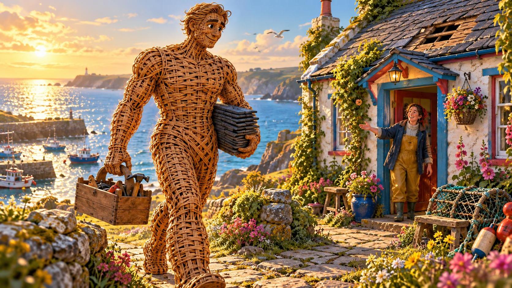 Wicker’s Basket Husband Weaves Sex And Roof Repairs Into Romance