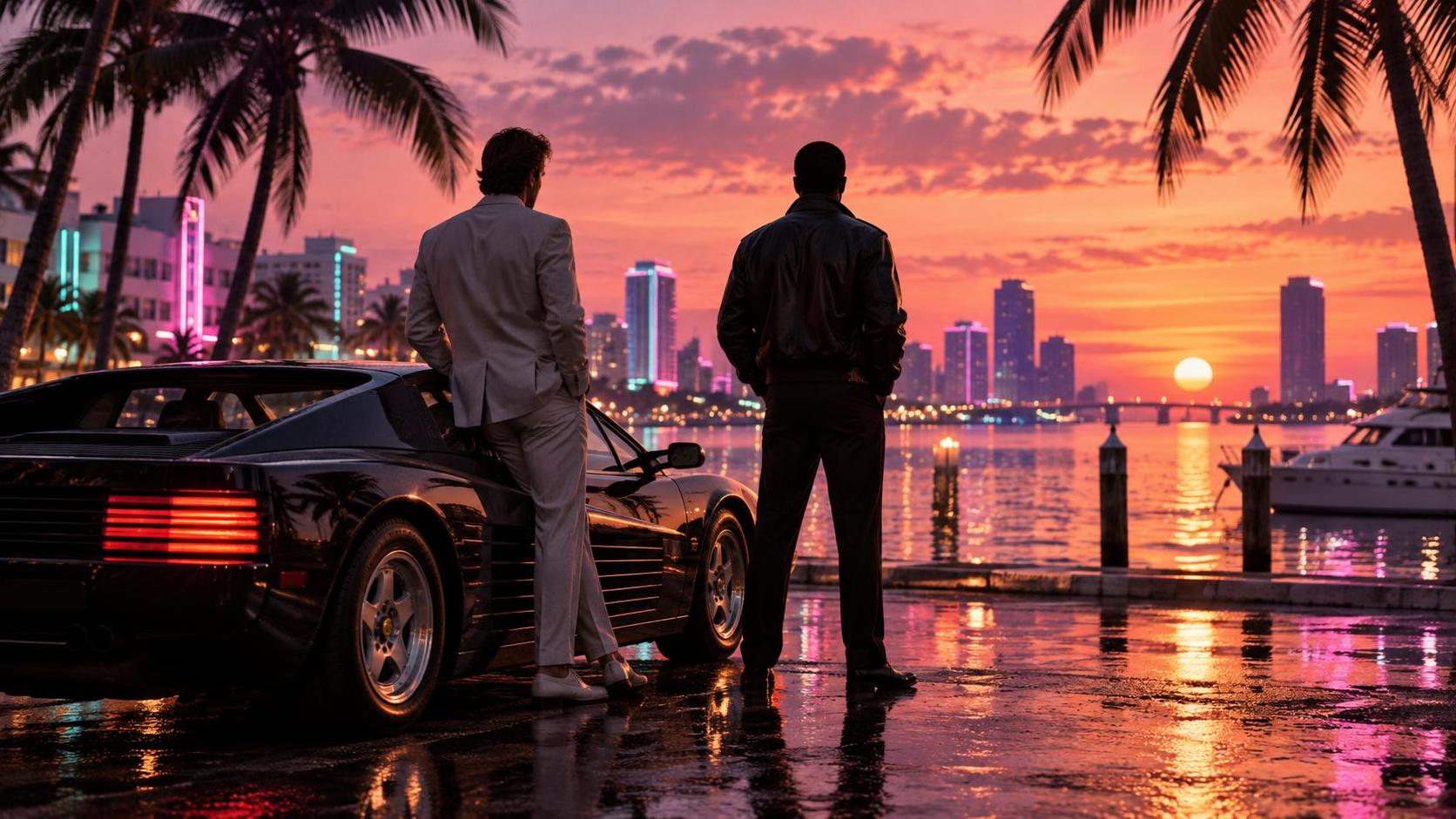 Austin Butler And Michael B. Jordan Revive Miami Vice '85 In First Look